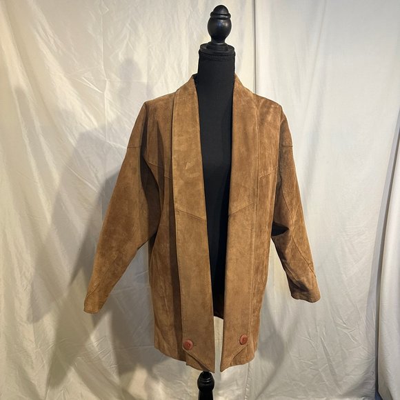 Vintage Suede Oversized Joanie Char 1980’s Jacket - Picture 8 of 16